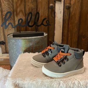 Oomphies Hudson Toddler Boot Charcoal Gray/Orange